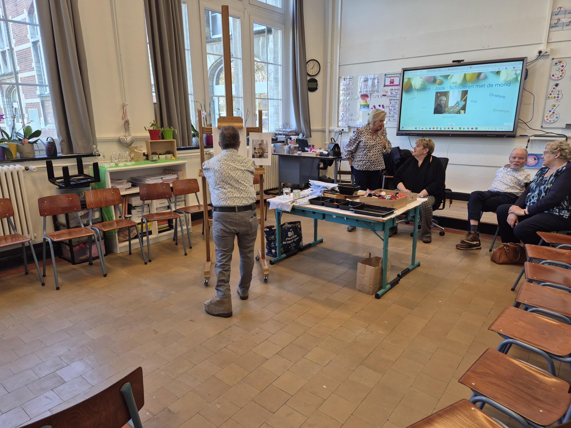 Inspirerend schoolbezoek van Jaak Villeneuve aan Basisschool De Luchtballon in Tienen